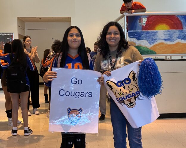 Jacqueline Calderon with Ms. Lopez